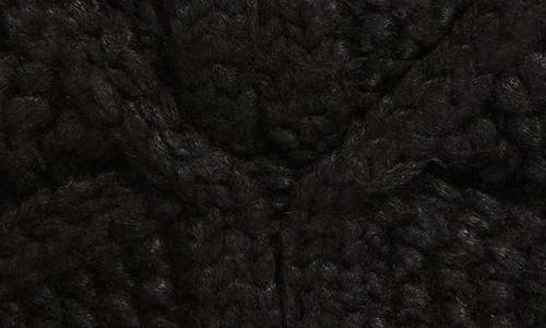 Shop Ugg(r) Faux Fur Pompom Cable Knit Beanie In Black