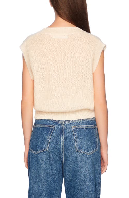 Shop Susana Monaco V-neck Sweater Vest In Belgian Creme