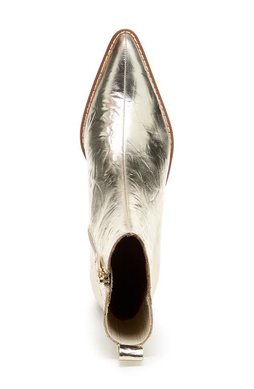 Kelsi Dagger Brooklyn Milly Pointed Toe Bootie In Washed Gold