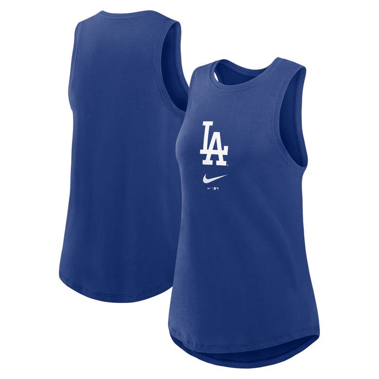 Shop Nike Royal Los Angeles Dodgers Legacy Icon High Neck Fashion Tank Top