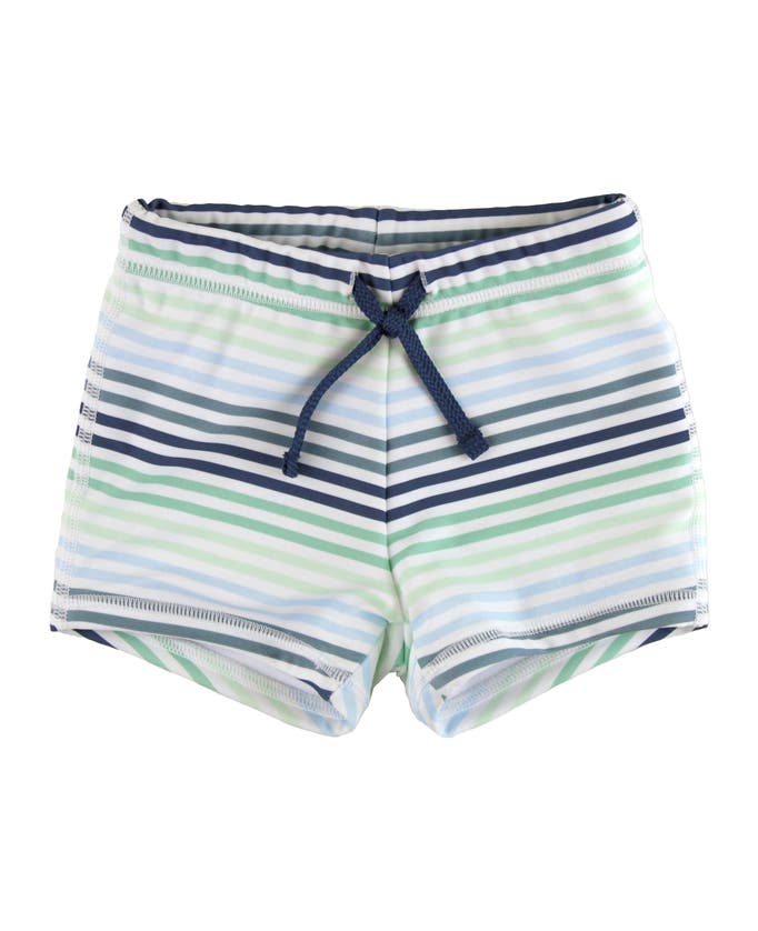 Ruggedbutts Boys Upf50+ Swim Shorties In Coastal Stripes