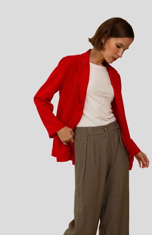 Whimsy + Row Parker Blazer In Red