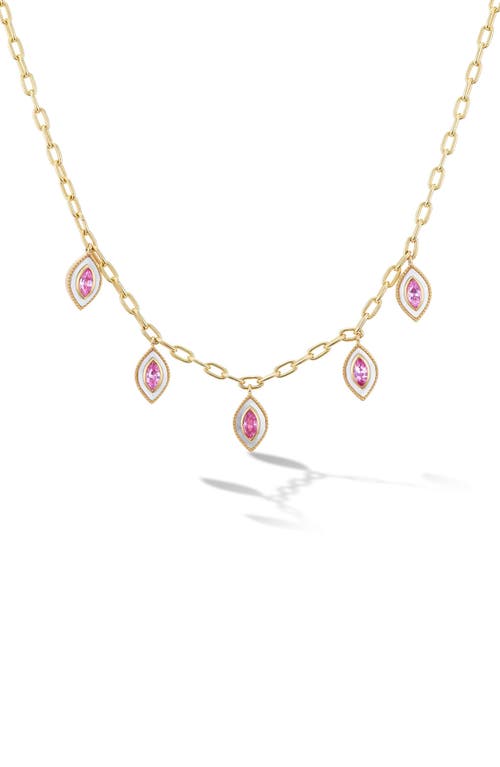 Orly Marcel Marquise Eye Charm Necklace in Pink at Nordstrom