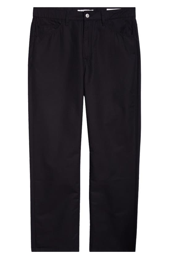 Shop Our Legacy Formal Cut Five-pocket Pants In Deluxe Black Exquisite Weave