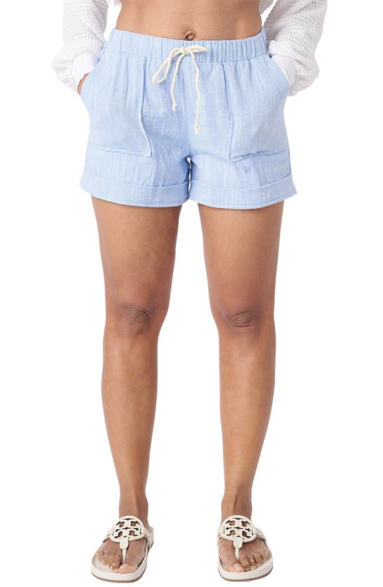 Shop Gibsonlook Favorite Summer Shorts In Chambray Herringbone