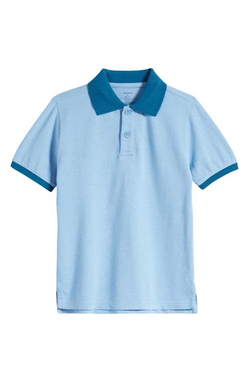 Nordstrom Kids' Piqué Polo in Blue Topsail