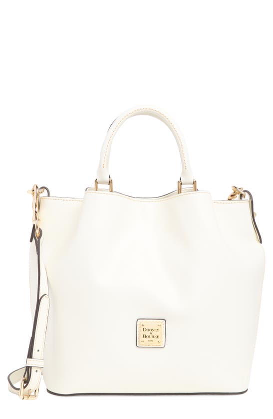 Dooney & Bourke Small Barlow Leather Top Handle Bag In Off White