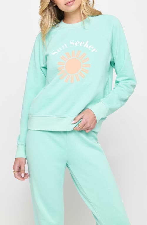 Shop Spiritual Gangster Sun Seeker Cotton & Modal Graphic Sweatshirt In Laguna