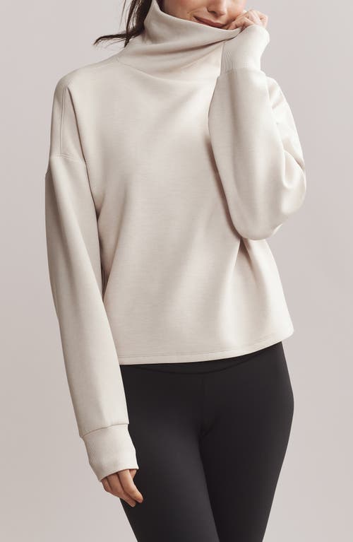 Shop Rhone Dreamglow Mock Neck Top In Sand