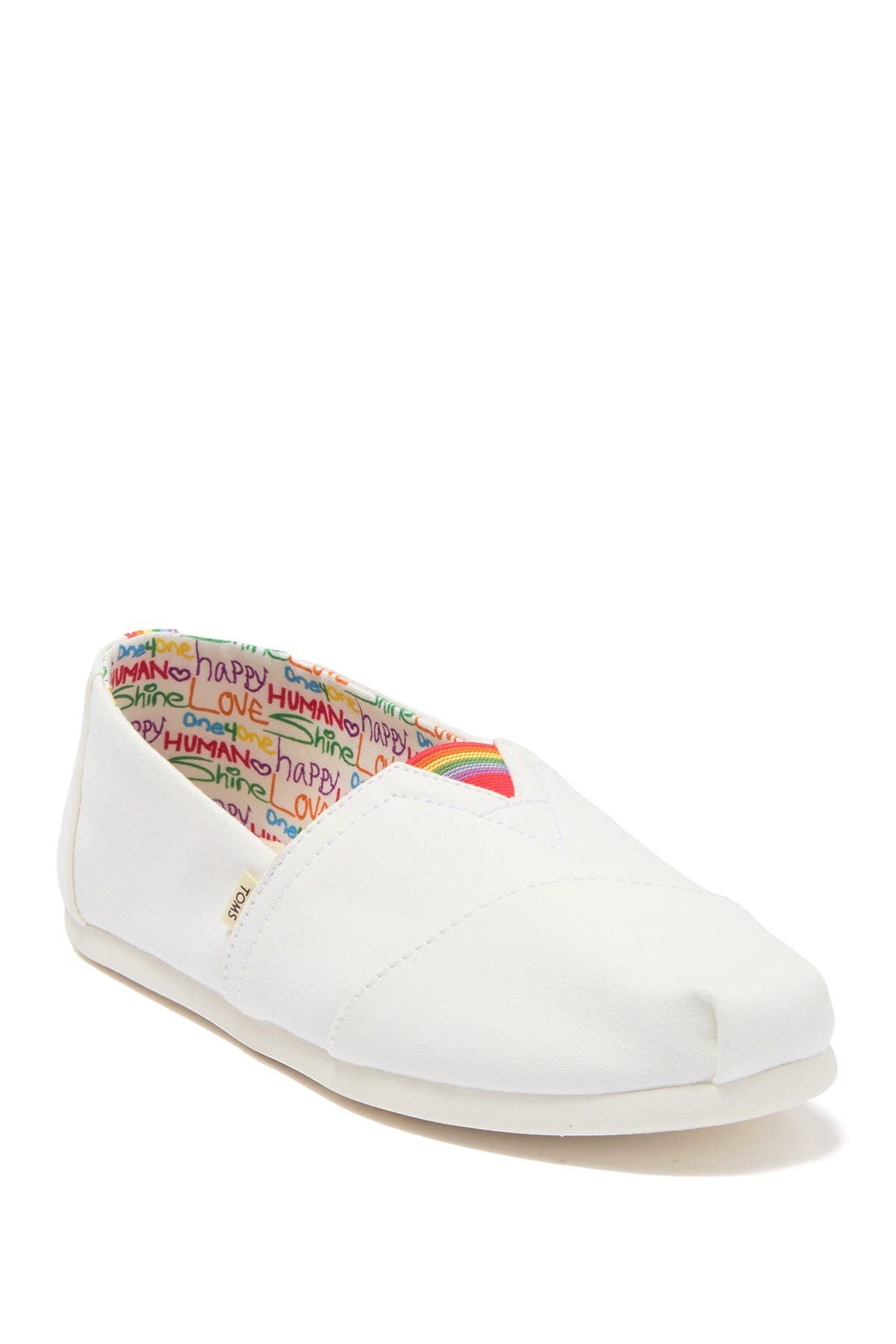 Toms Alpargata Pride Slip-on Sneaker In White