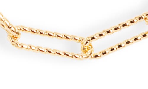 Nordstrom Demi Fine Faceted Paper Clip Chain Necklace In 14k Gold Plated