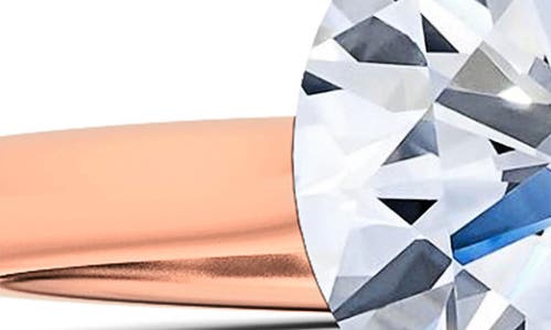 Hautecarat Round Brilliant Cut Lab Created Diamond Ring In 2.00 Ctw 18k Rose Gold