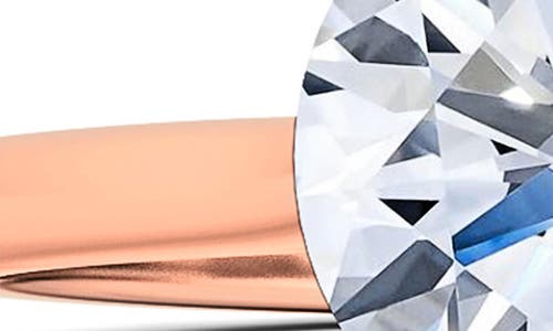 Shop Hautecarat Round Brilliant Cut Lab Created Diamond Ring In 2.00 Ctw 18k Rose Gold