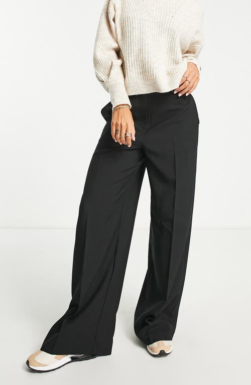 ASOS DESIGN Wide Leg Trousers in Black