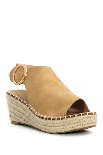 Catherine Catherine Malandrino Cirkly Espadrille Wedge Sandal In Sand Nubuck