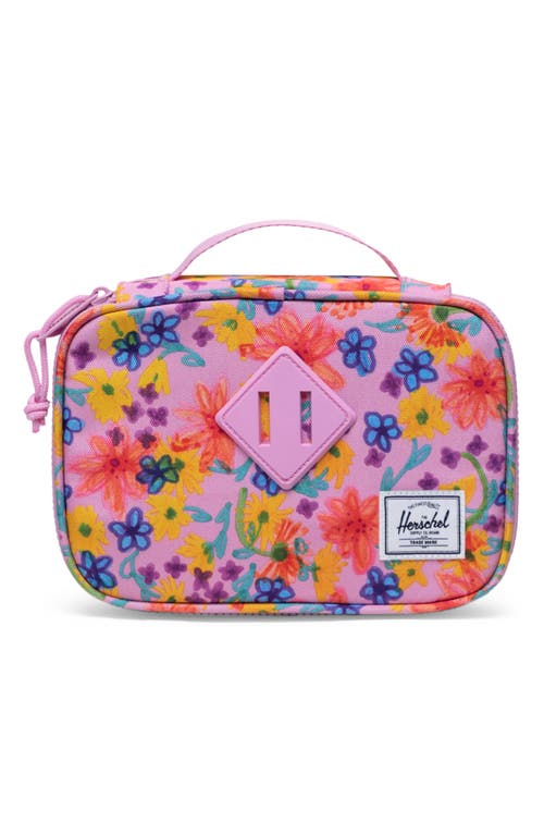 Herschel Supply Co. Heritage Recycled Polyester Pencil Case in Scribble Floral at Nordstrom