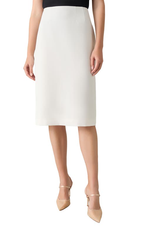 Kasper Plus Size Princess Seam Pencil Skirt In Vanilla Ice