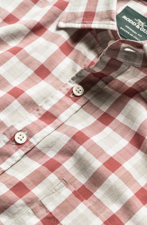 Rodd & Gunn Boltons Original Fit Check Button-up Shirt In Crimson