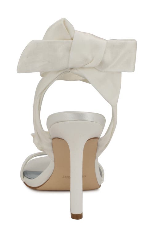 Shop Nine West Krave Ankle Wrap Sandal In White