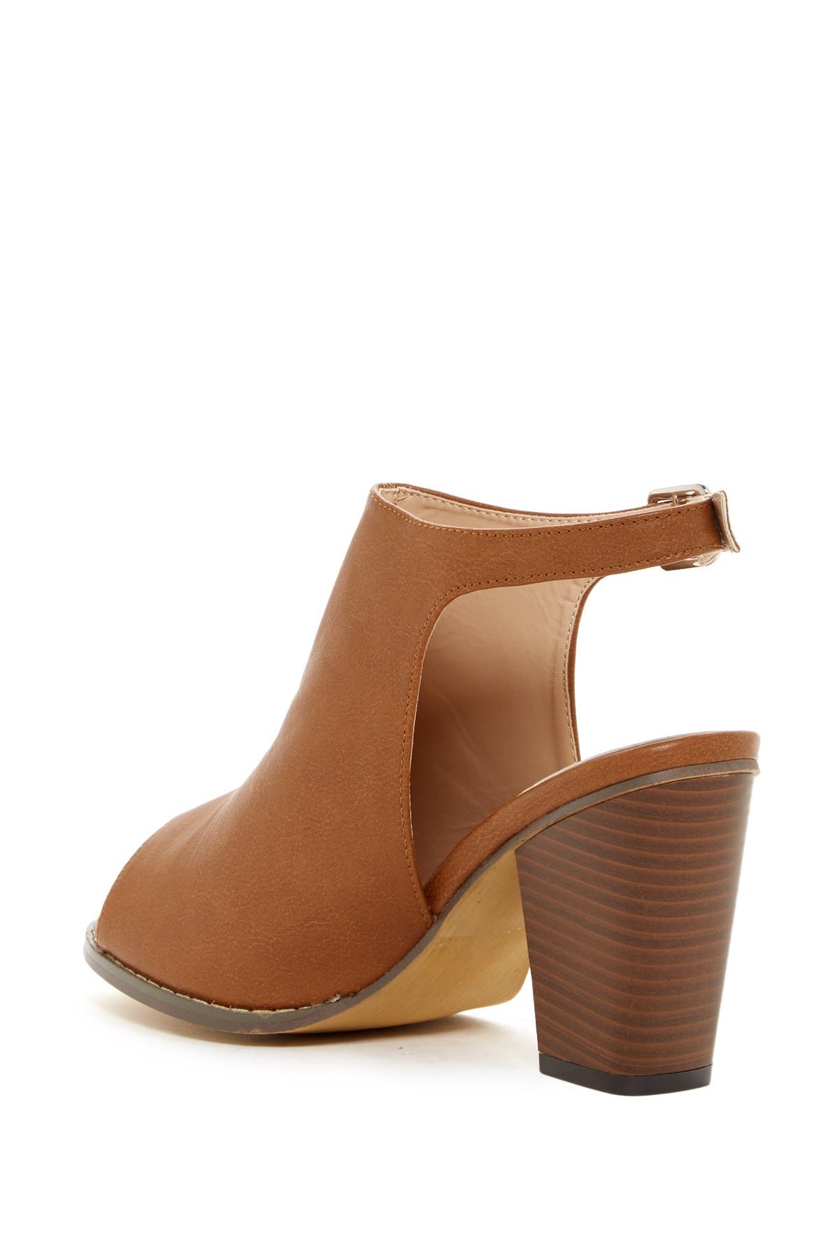 brown open toe booties