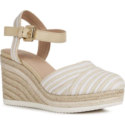 Geox Ponza Wedge Sandal, Beige