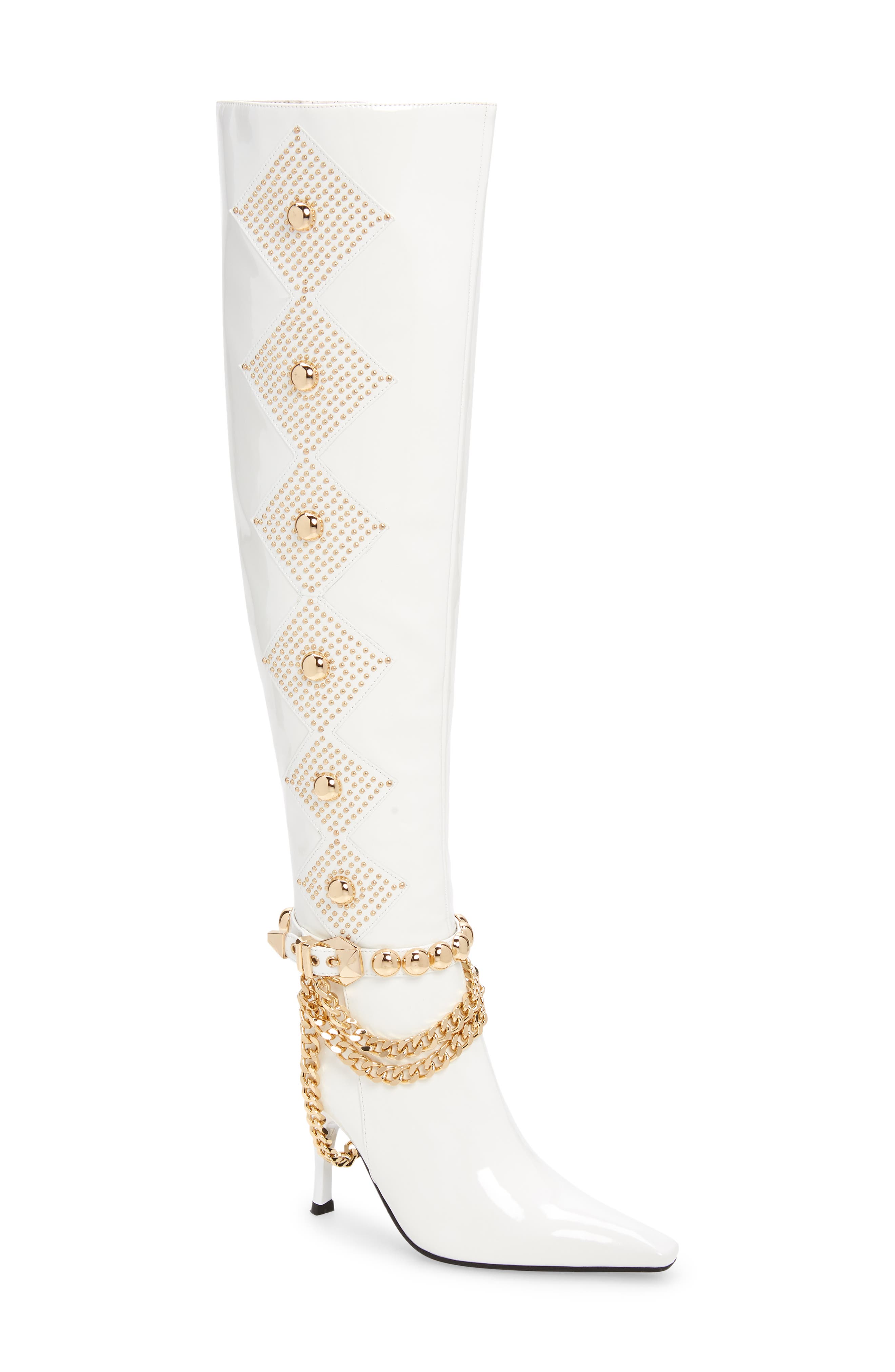 white boots high knee
