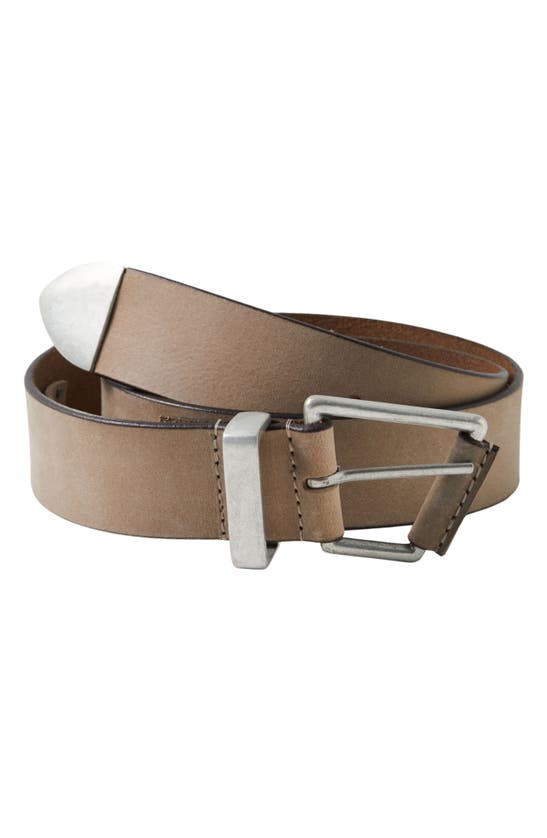Free People Getty Leather Belt In English Tweed