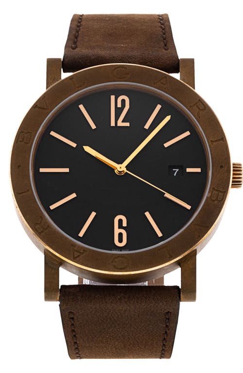 WATCHFINDER & CO. WATCHFINDER & CO. BVLGARI PREOWNED SOLOTEMPO LEATHER STRAP WATCH, 41MM