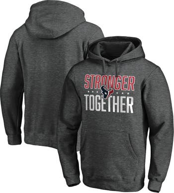 Fans Edge Migration Women's Heather Gray Houston Texans Stronger Together Crossover Neck Pullover Hoodie Size: Large