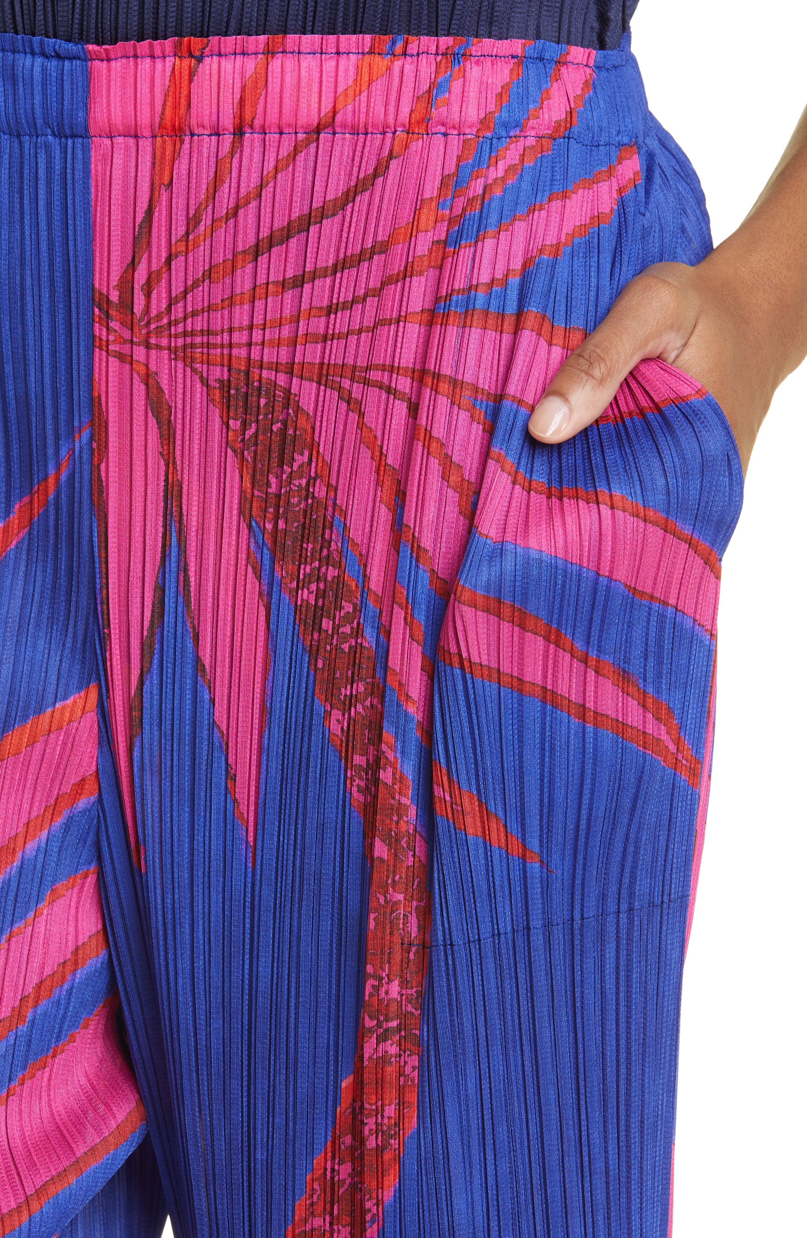 Pleats Please Issey Miyake Ice Desert Pleated Pants in Blue