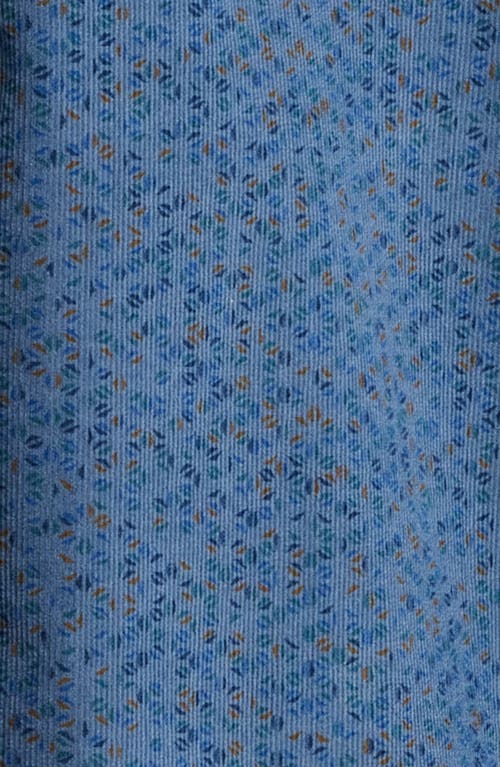 Johnston & Murphy Overdye Print Corduroy Button-down Shirt In Blue