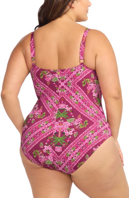 Shop Artesands Shambala Hayes D- & Dd-cup Underwire One-piece Swimsuit In Pink