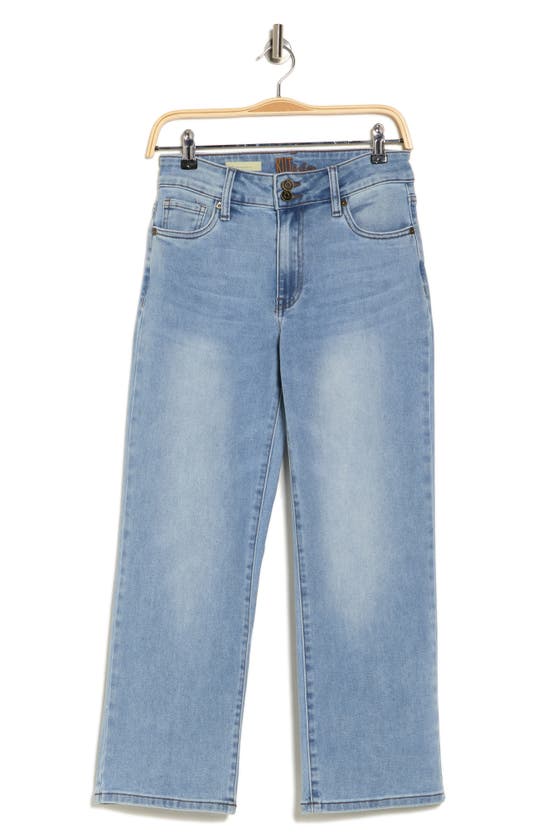Shop Kut From The Kloth Lucy Double Button Wide Leg Jeans In Dahlia