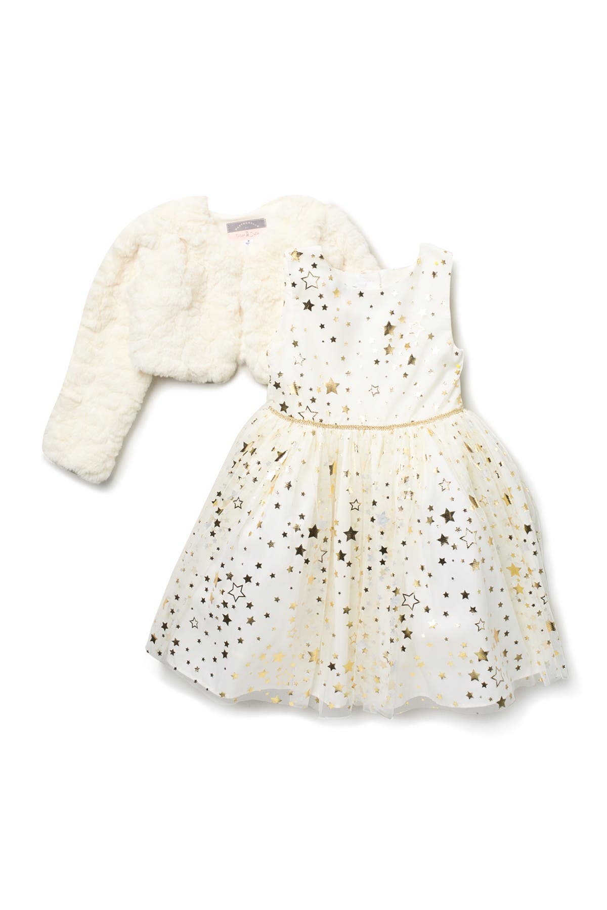 fur jacket over dress