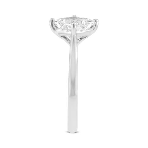 Luvmyjewelry Elitsa 14k White Gold Princess Cut Lab Grown Diamond Solitaire Engagement Ring In 14k White Gold