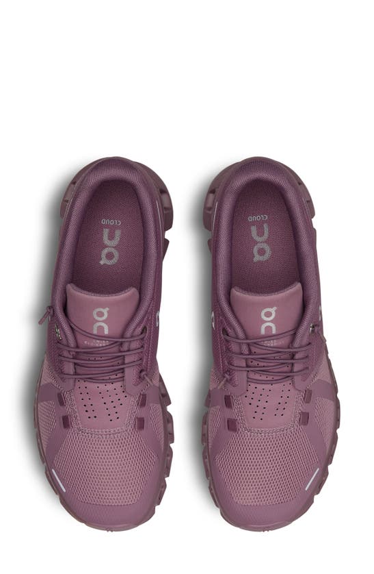 On Cloud 5 Running Shoe In Fig/ Quartz