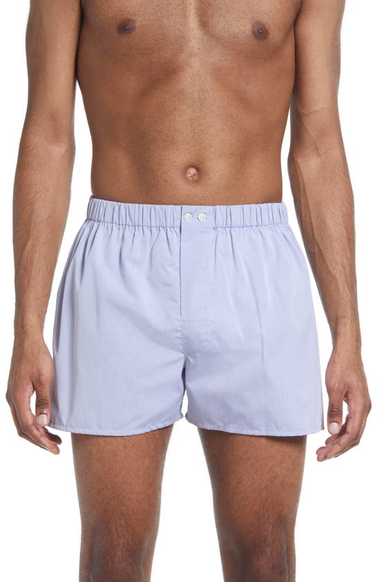 Sunspel Sea Island Cotton Poplin Boxers In Light Blue ModeSens