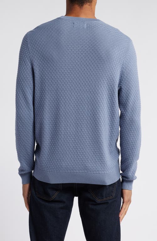 Shop Nordstrom Tuck Stitch Pima Cotton Blend Sweater In Grey Folkstone