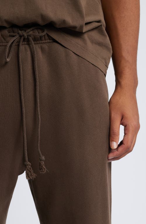 Shop Elwood Core Organic Cotton Straight Leg Sweatpants In Vintage Chocolate