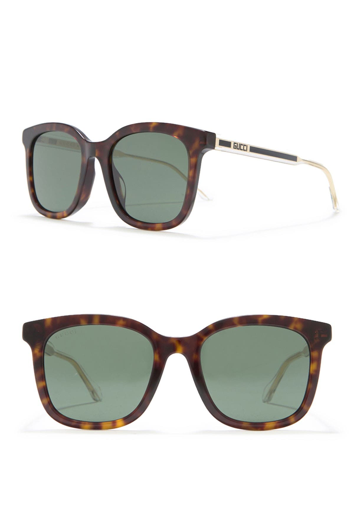 gucci 53mm square sunglasses havana