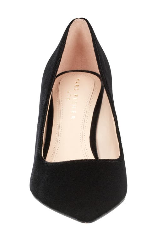 Shop Marc Fisher Ltd Zala Block Heel Pump In Black Suede