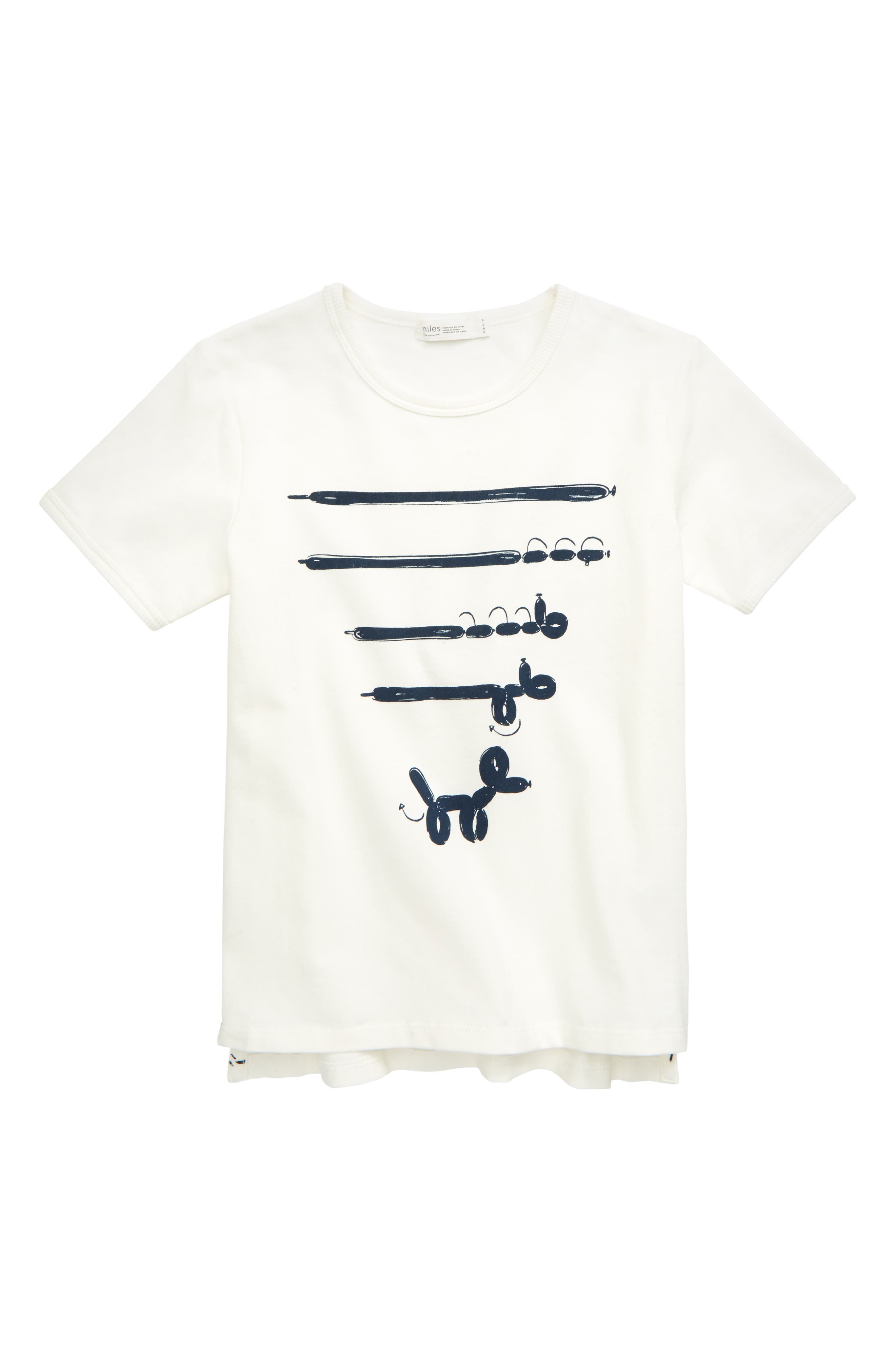 Miles Baby Kids' Ace T-shirt In Off White