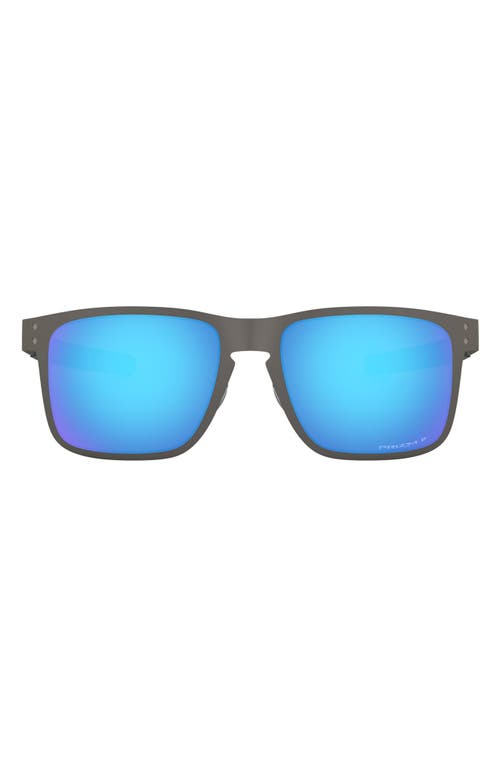 Oakley Holbrook 55mm Prizm Polarized Square Sunglasses in Matte Gunmetal/Prizm Sapphire at Nordstrom