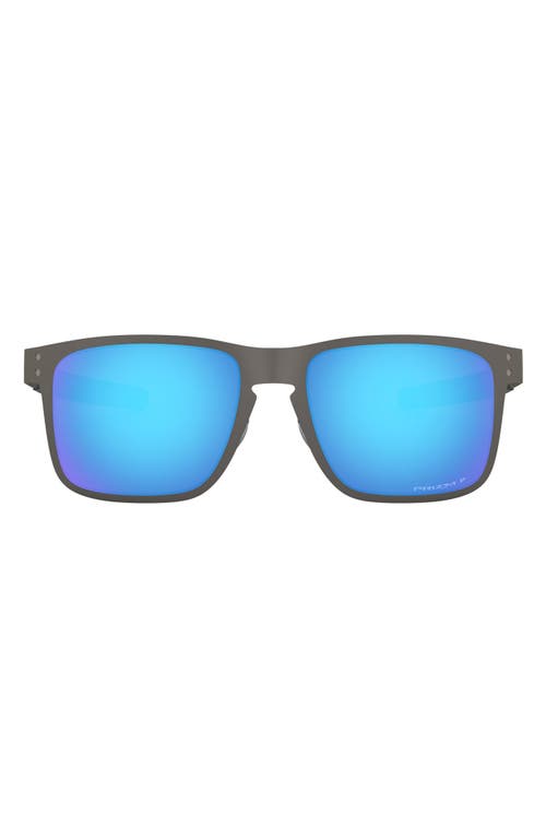 Oakley Holbrook 55mm Prizm™ Polarized Square Sunglasses In Matte Gunmetal/prizm Sapphire