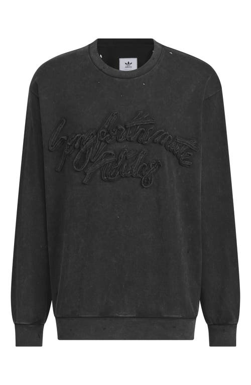 Shop Y-3 Distressed Appliqué Sweatshirt In Black