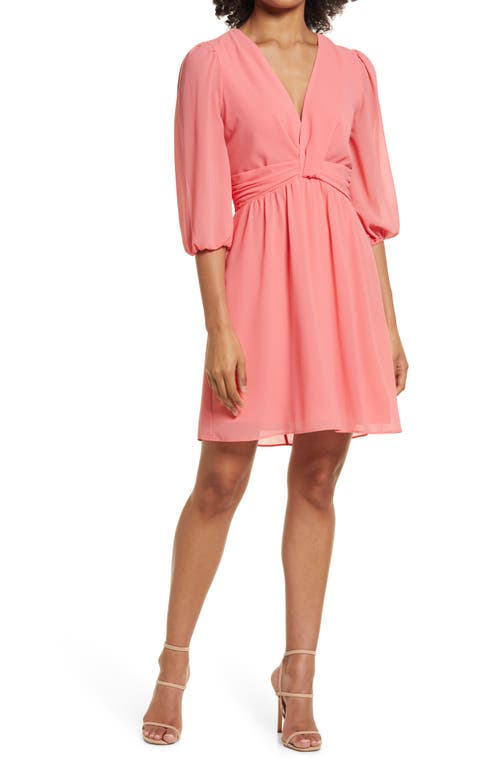 Vince Camuto Chiffon Fit & Flare Dress in Pink at Nordstrom, Size 10