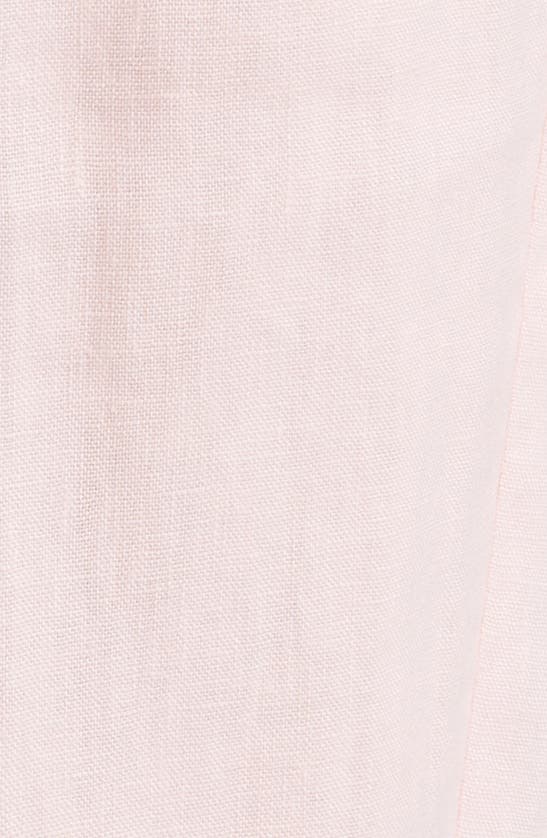 & Other Stories High Waist Pleat Front Linen Ankle Pants In Pink