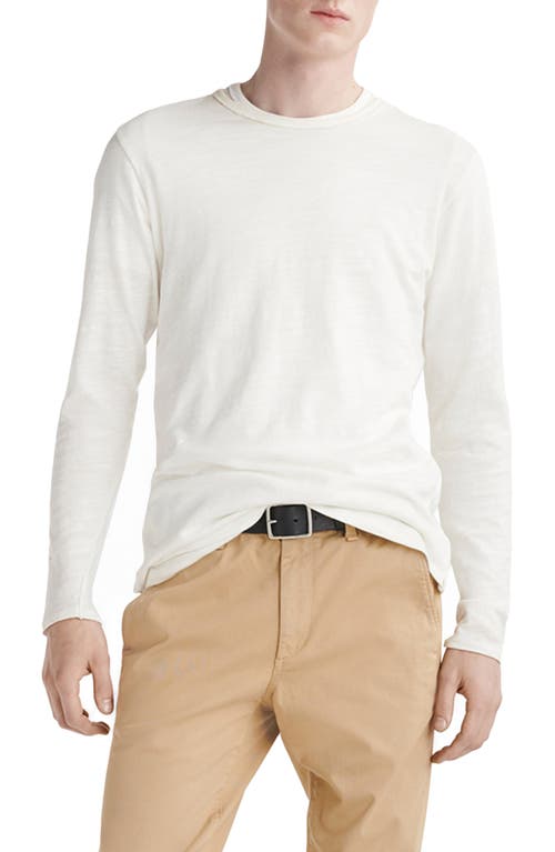 rag & bone Classic Men's Long Sleeve Cotton T-Shirt White at Nordstrom,