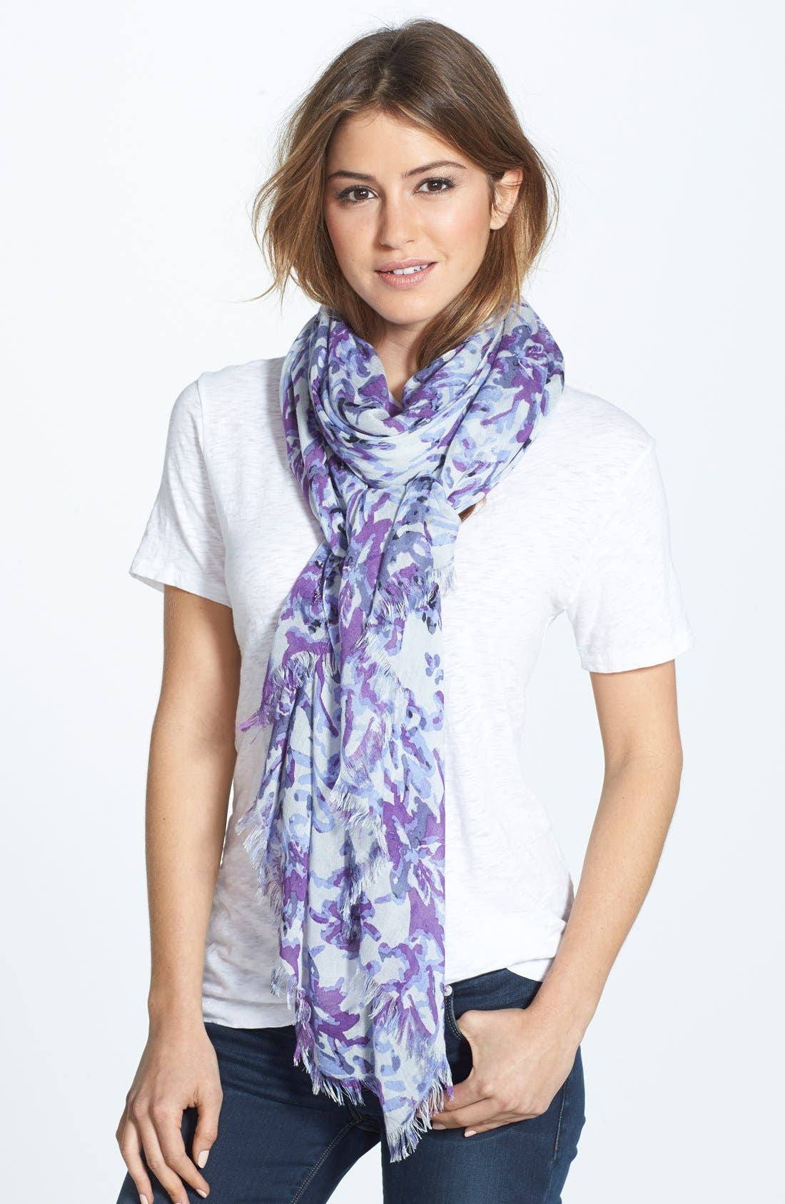 Nordstrom 'Blurred Botanical' Scarf Nordstrom