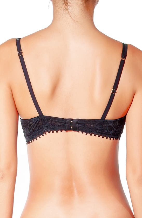 Huit Nuit Folles Underwire Balconette Bra In Black